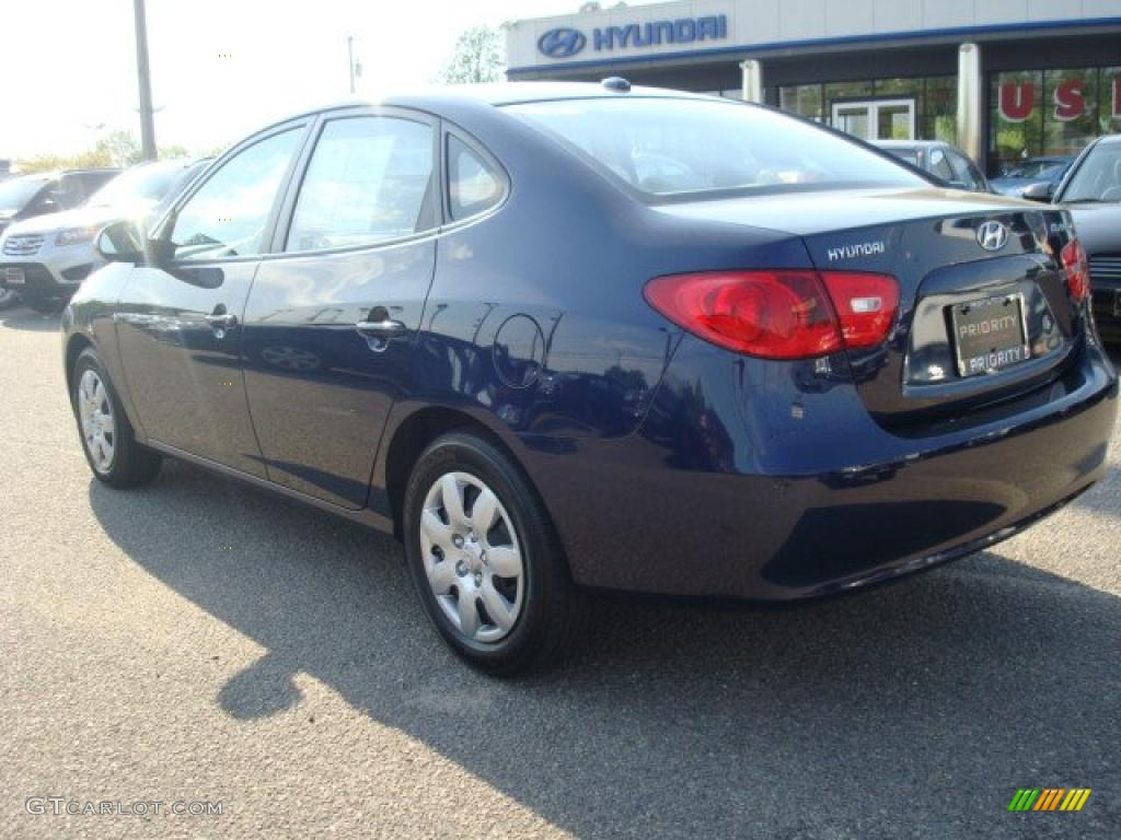 2009 Elantra GLS Sedan - Regatta Blue / Beige photo #4