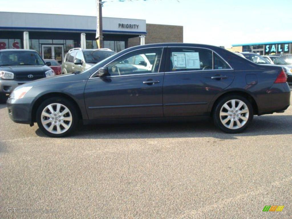 2007 Accord SE V6 Sedan - Graphite Pearl / Gray photo #3