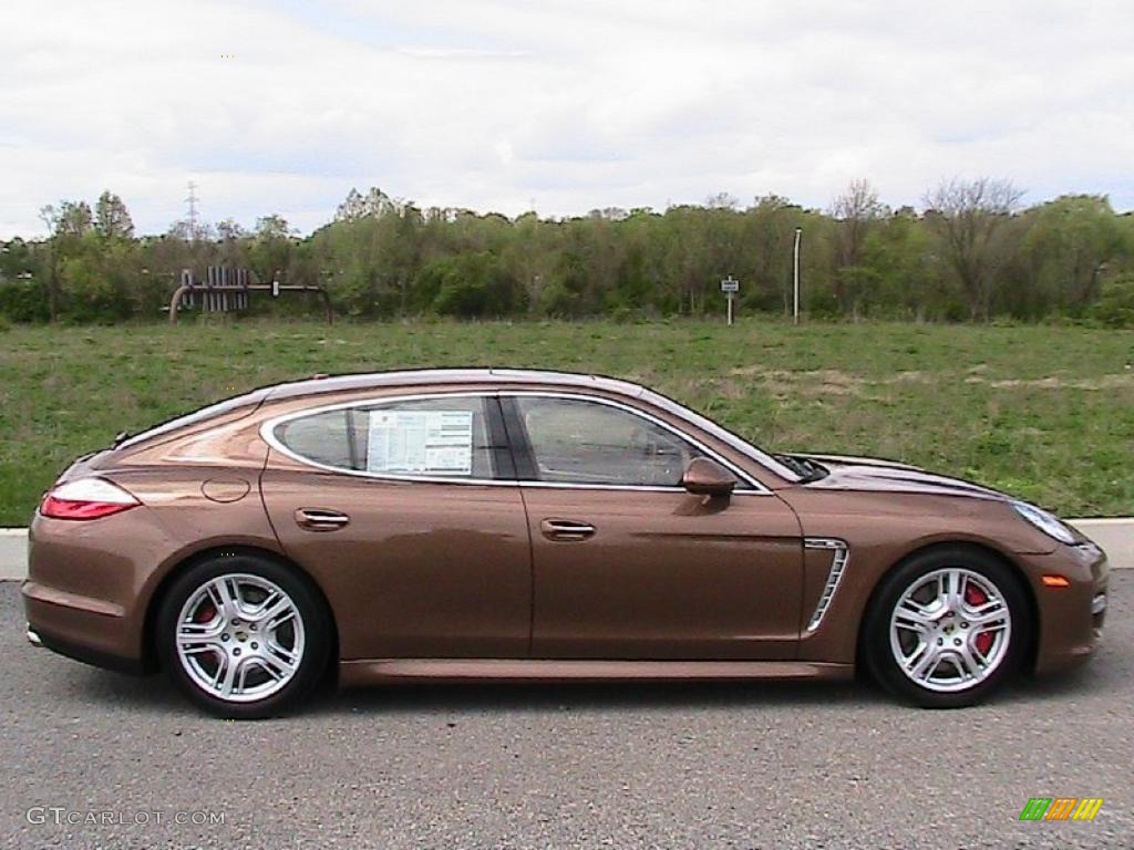 2010 Panamera Turbo - Cognac Metallic / Cognac/Cedar Natural Leather photo #6