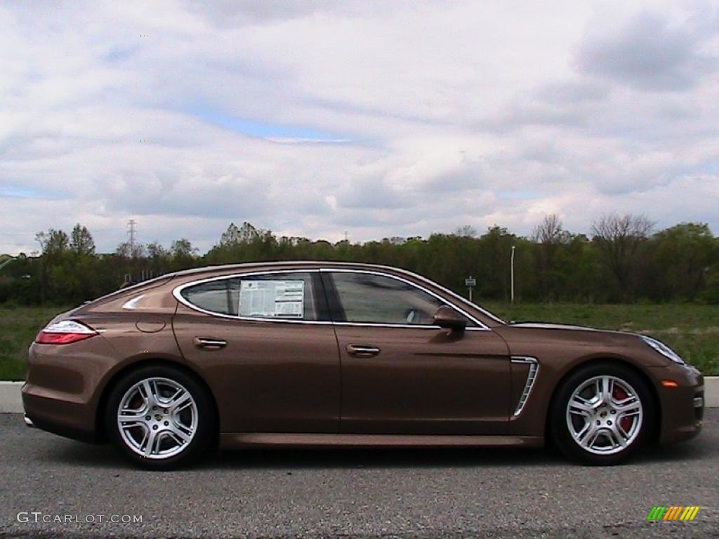 2010 Panamera Turbo - Cognac Metallic / Cognac/Cedar Natural Leather photo #7