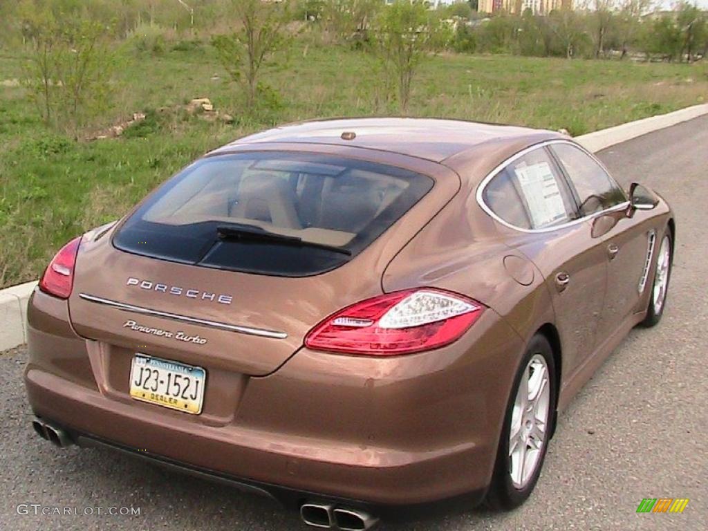 2010 Panamera Turbo - Cognac Metallic / Cognac/Cedar Natural Leather photo #10