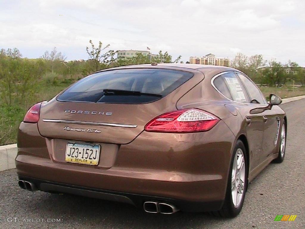 2010 Panamera Turbo - Cognac Metallic / Cognac/Cedar Natural Leather photo #11