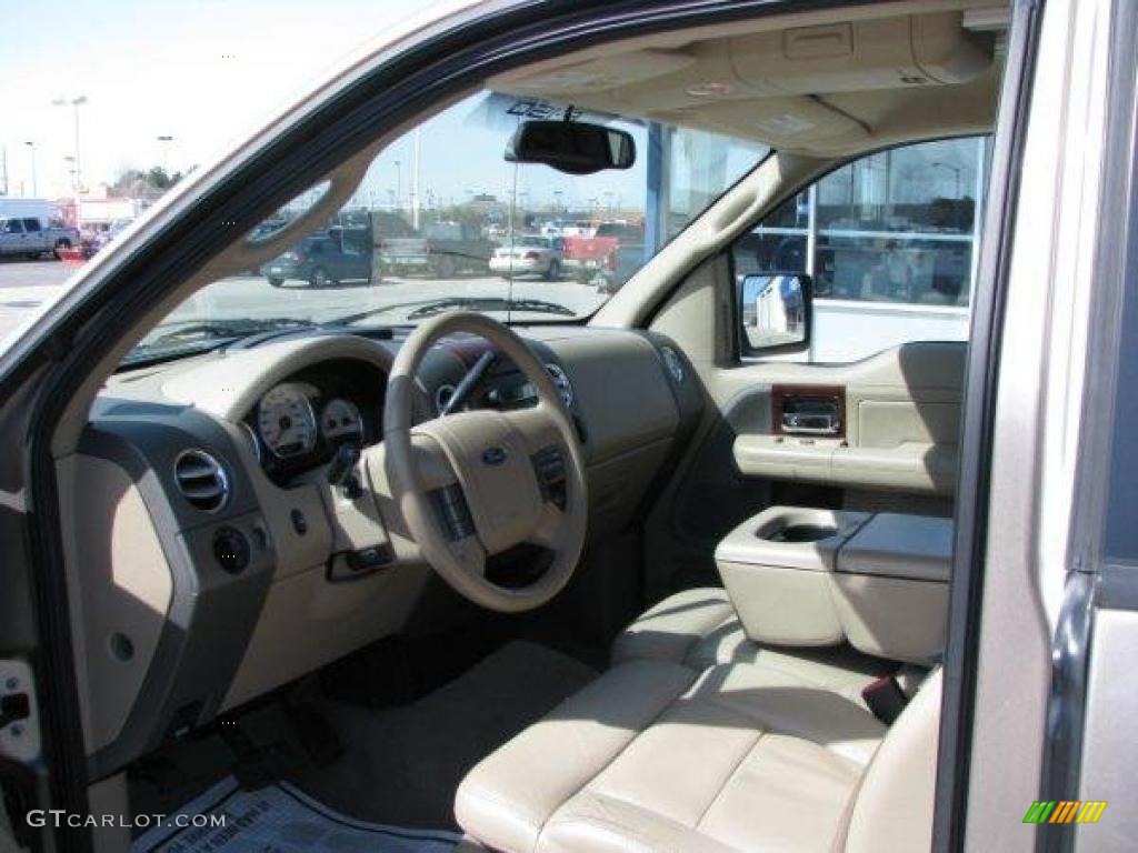 2005 F150 Lariat SuperCab 4x4 - Arizona Beige Metallic / Tan photo #4