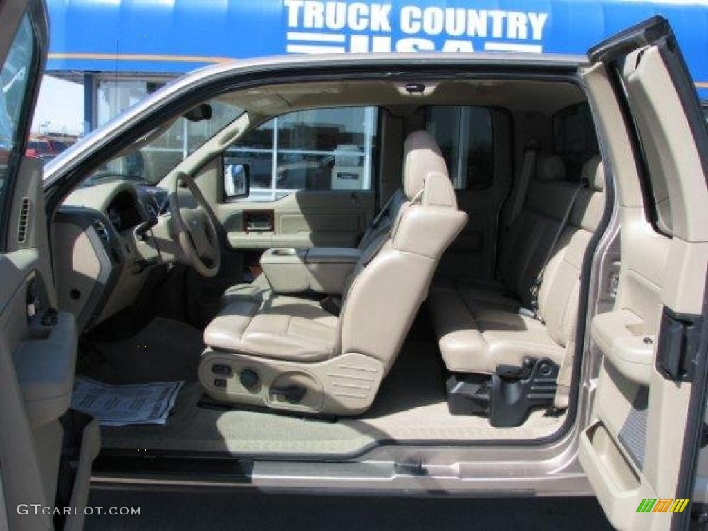 2005 F150 Lariat SuperCab 4x4 - Arizona Beige Metallic / Tan photo #5