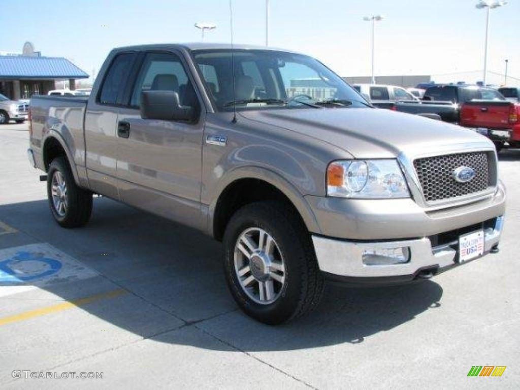 2005 F150 Lariat SuperCab 4x4 - Arizona Beige Metallic / Tan photo #10