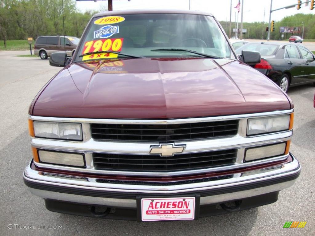 1998 Tahoe LT 4x4 - Dark Carmine Red Metallic / Gray photo #8