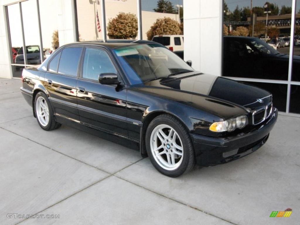 2001 7 Series 740i Sedan - Black / Black photo #1