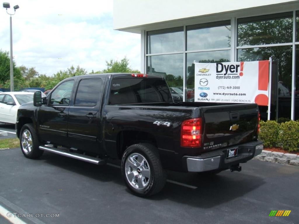 2010 Silverado 1500 LTZ Crew Cab 4x4 - Black Granite Metallic / Dark Cashmere/Light Cashmere photo #4