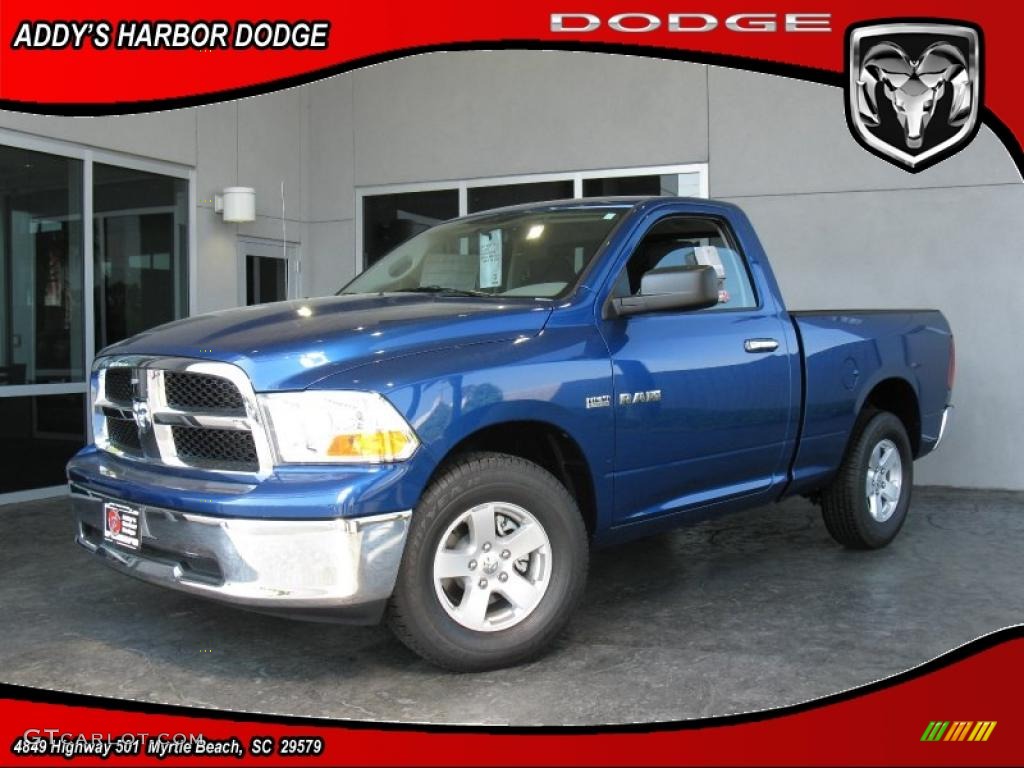 2010 Ram 1500 SLT Regular Cab - Deep Water Blue Pearl / Dark Slate Gray photo #1