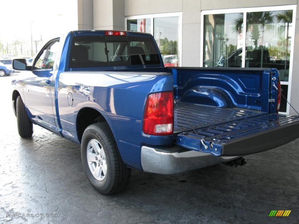 2010 Ram 1500 SLT Regular Cab - Deep Water Blue Pearl / Dark Slate Gray photo #10