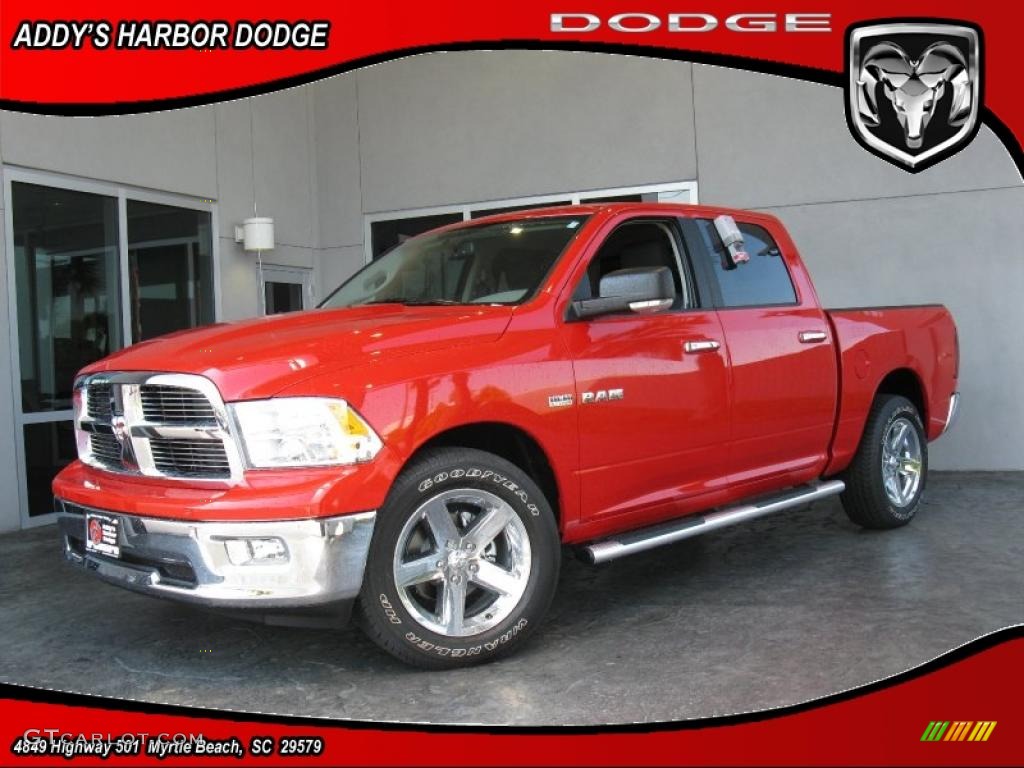 2010 Ram 1500 Big Horn Crew Cab - Flame Red / Dark Slate/Medium Graystone photo #1