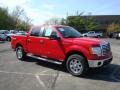 2010 Vermillion Red Ford F150 XLT SuperCrew 4x4  photo #1