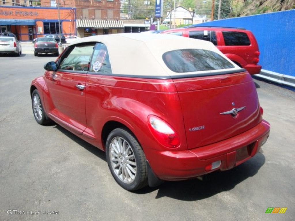 2008 Inferno Red Crystal Pearl Chrysler PT Cruiser Touring Convertible