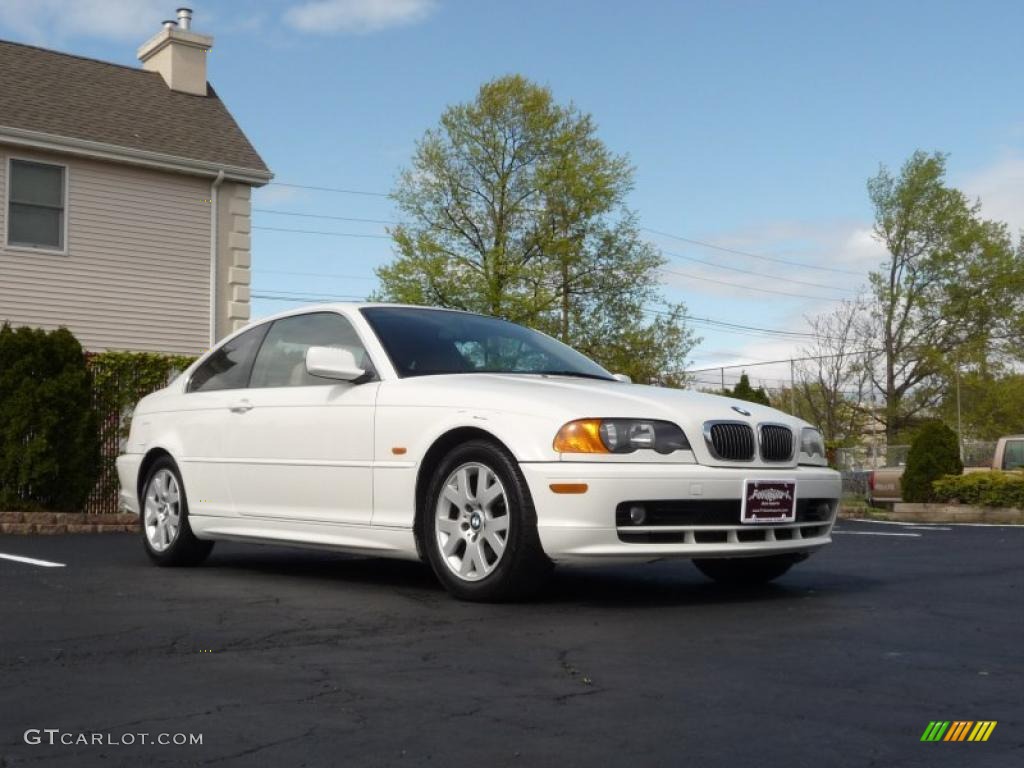 2000 3 Series 323i Coupe - Alpine White / Sand photo #2