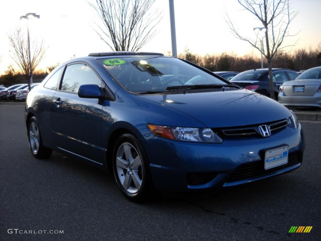 2008 Civic EX Coupe - Atomic Blue Metallic / Gray photo #1