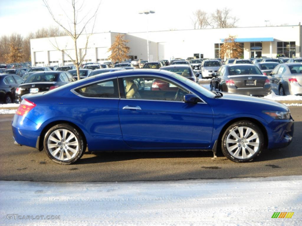 2008 Accord EX-L V6 Coupe - Belize Blue Pearl / Ivory photo #2