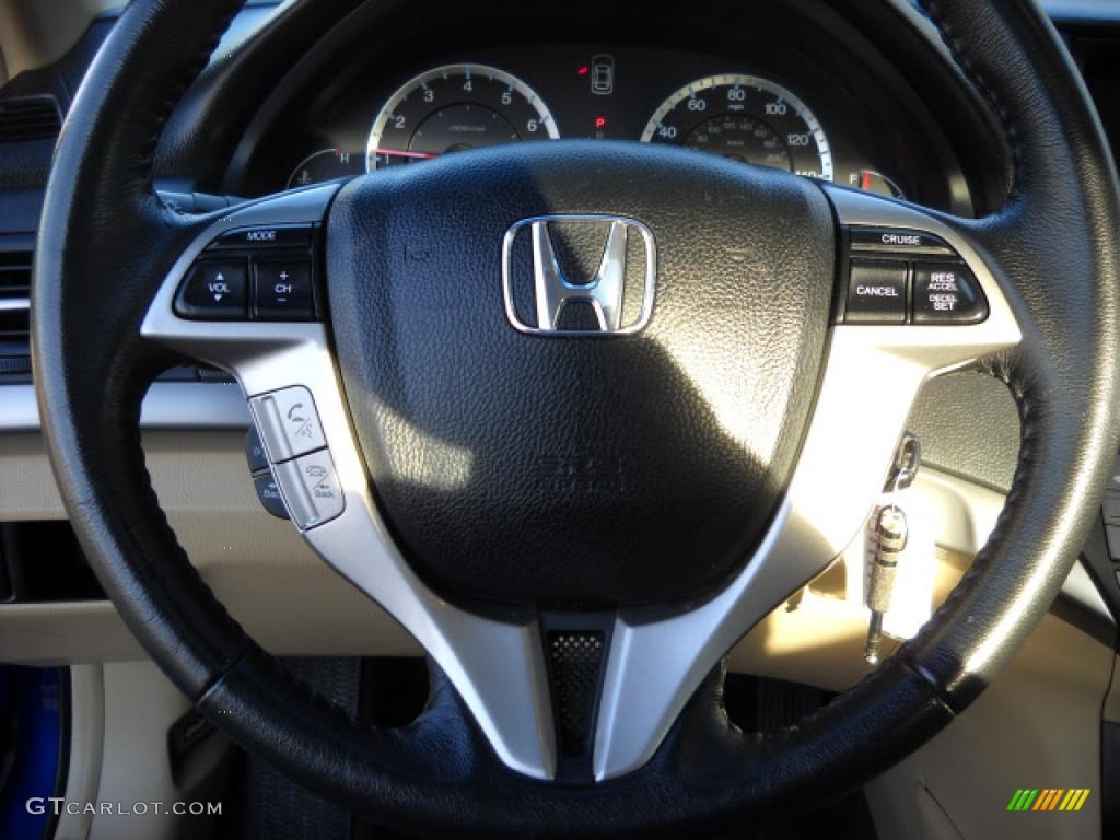 2008 Accord EX-L V6 Coupe - Belize Blue Pearl / Ivory photo #16