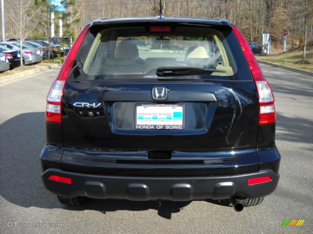 2008 CR-V LX 4WD - Nighthawk Black Pearl / Ivory photo #4