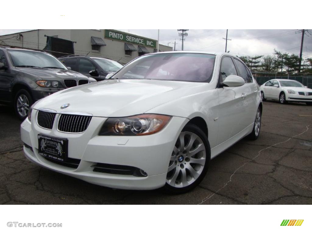 2006 3 Series 330i Sedan - Alpine White / Beige photo #1