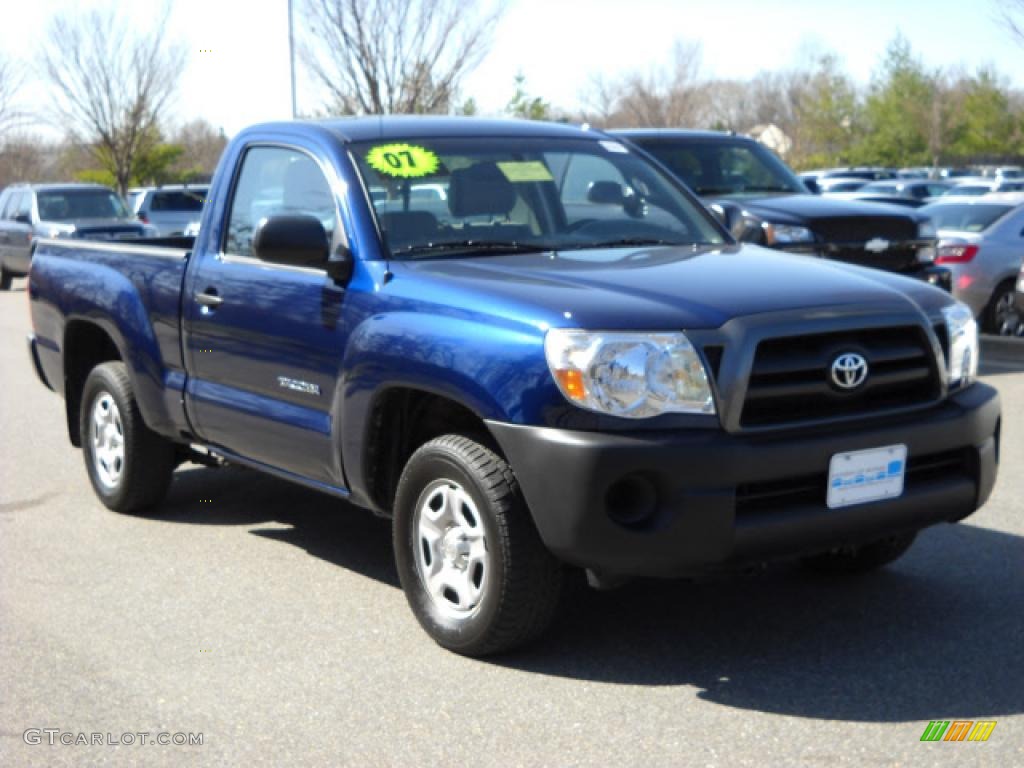 2007 Tacoma Regular Cab - Indigo Ink Pearl / Graphite Gray photo #1