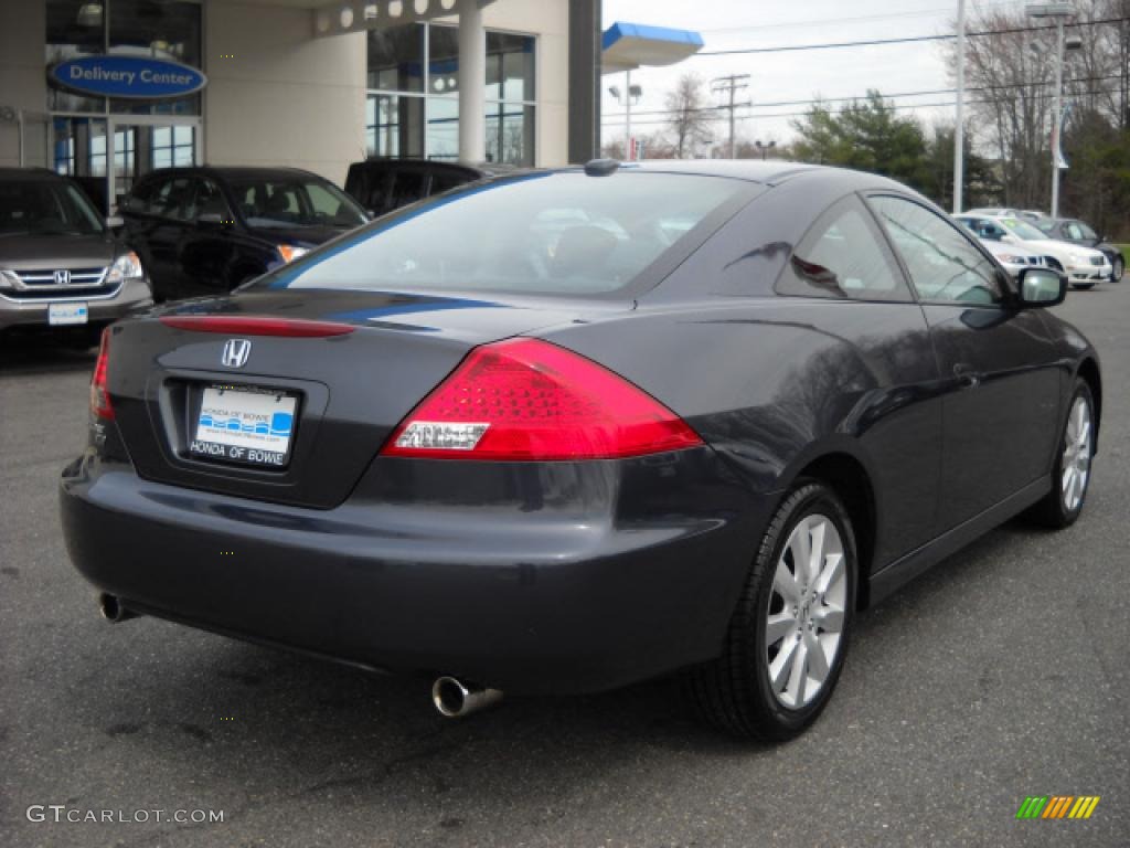 2007 Accord EX V6 Coupe - Graphite Pearl / Black photo #3