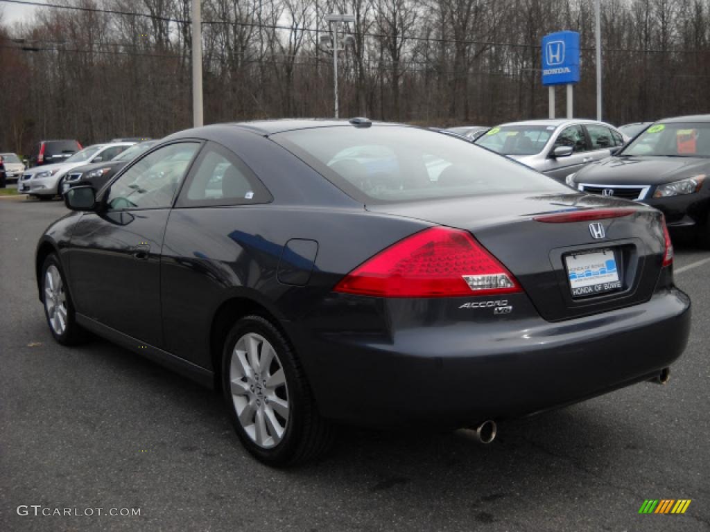 2007 Accord EX V6 Coupe - Graphite Pearl / Black photo #5