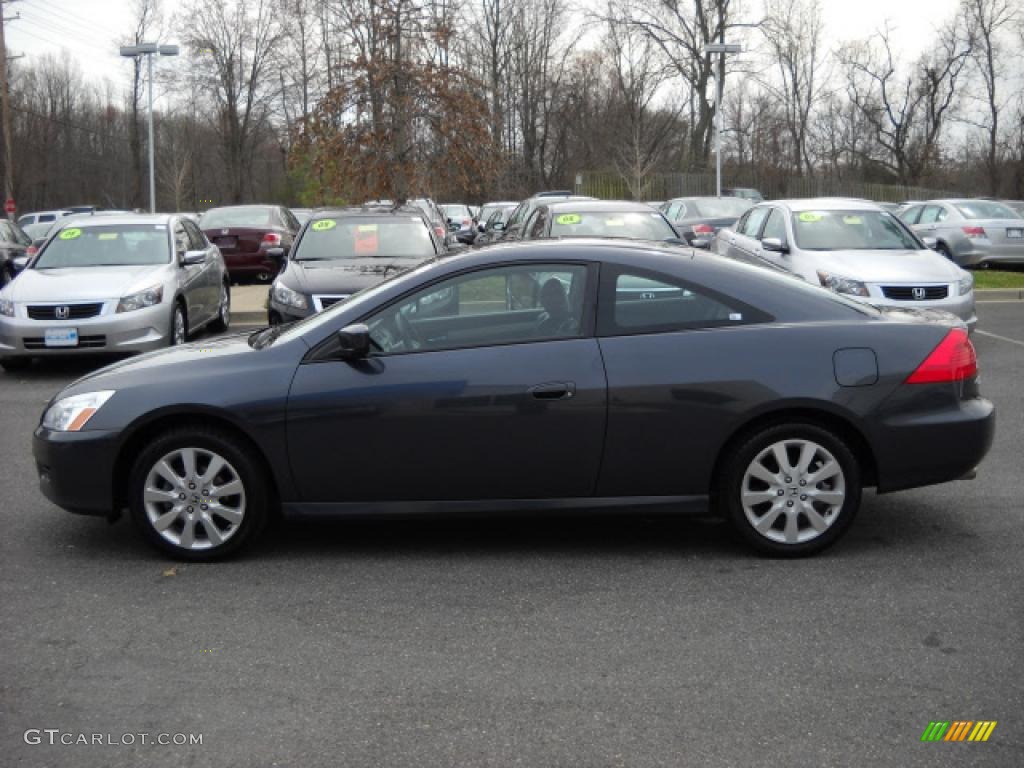 2007 Accord EX V6 Coupe - Graphite Pearl / Black photo #6
