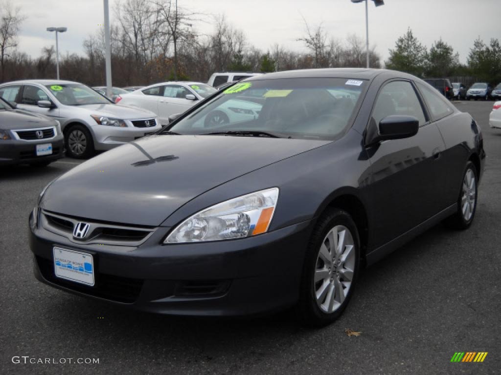 2007 Accord EX V6 Coupe - Graphite Pearl / Black photo #7