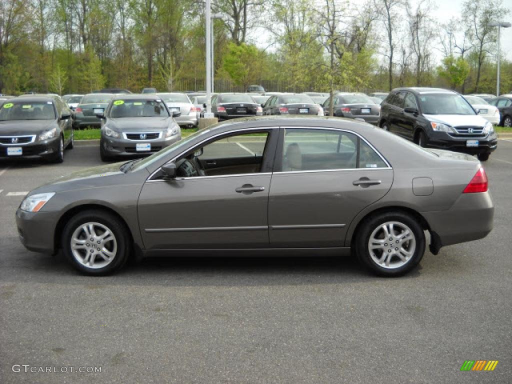 2007 Accord EX-L Sedan - Carbon Bronze Pearl / Ivory photo #6