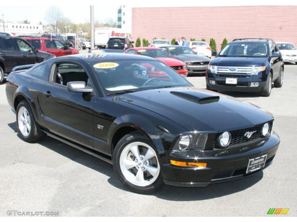 2008 Mustang GT Deluxe Coupe - Black / Dark Charcoal photo #1