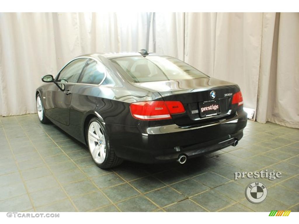 2007 3 Series 335i Coupe - Jet Black / Black photo #4