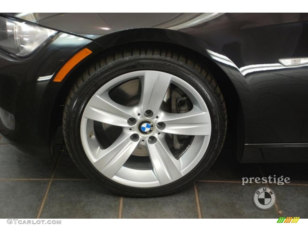 2007 3 Series 335i Coupe - Jet Black / Black photo #8