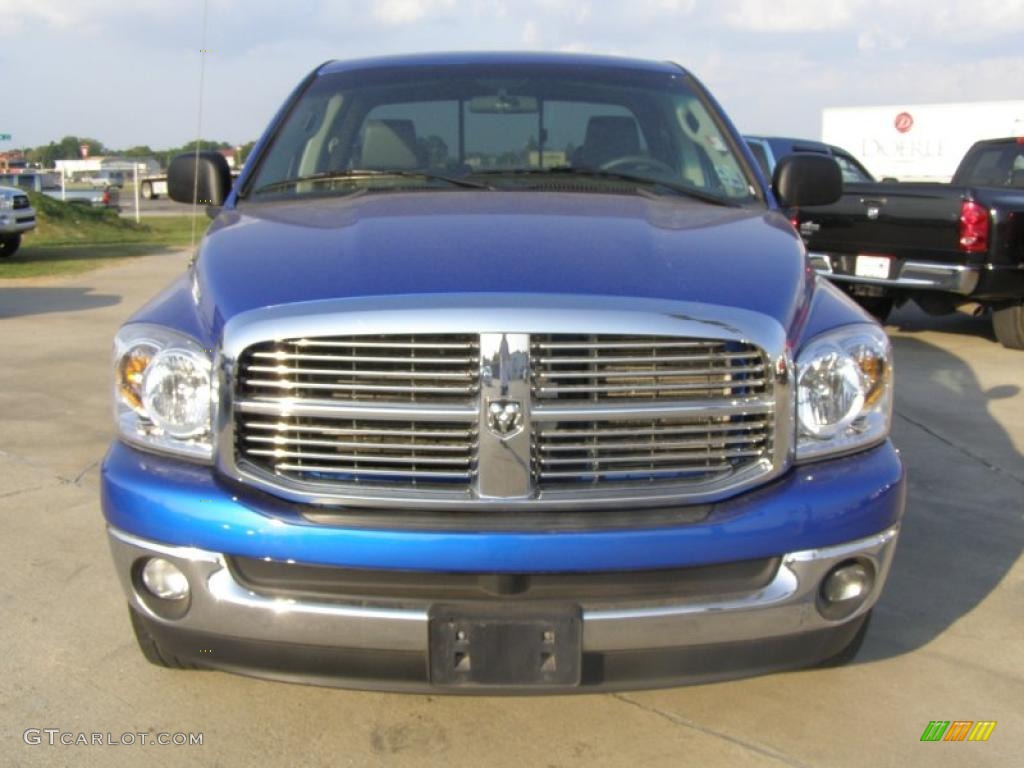 2008 Ram 1500 ST Quad Cab - Electric Blue Pearl / Medium Slate Gray photo #8