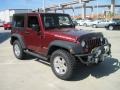 2008 Red Rock Crystal Pearl Jeep Wrangler Rubicon 4x4  photo #2