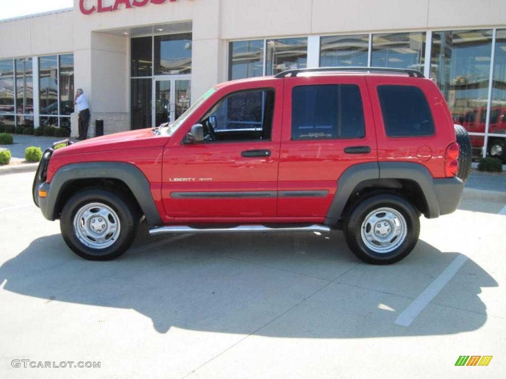 2002 Liberty Sport - Flame Red / Dark Slate Gray photo #3