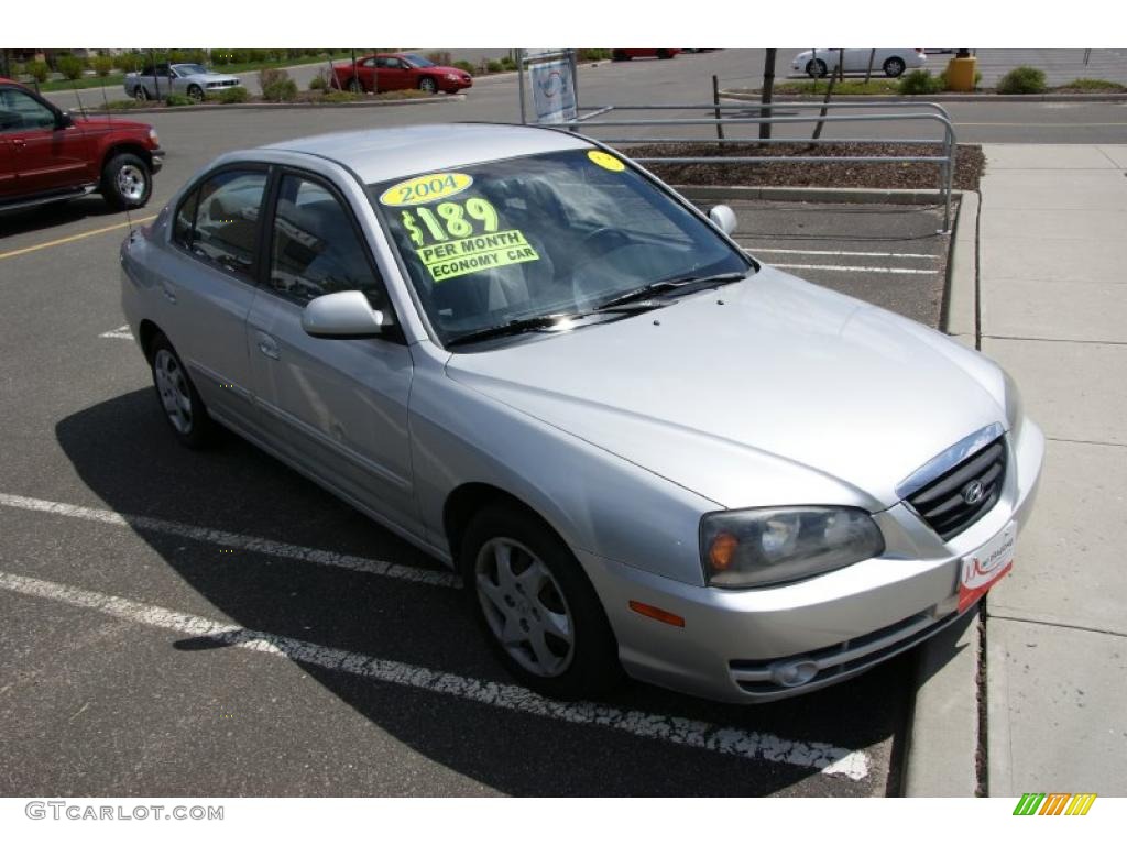 2004 Elantra GLS Sedan - Sterling Silver / Gray photo #3