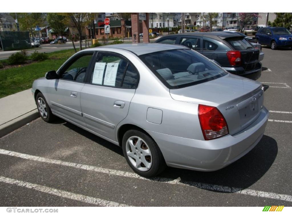2004 Elantra GLS Sedan - Sterling Silver / Gray photo #6