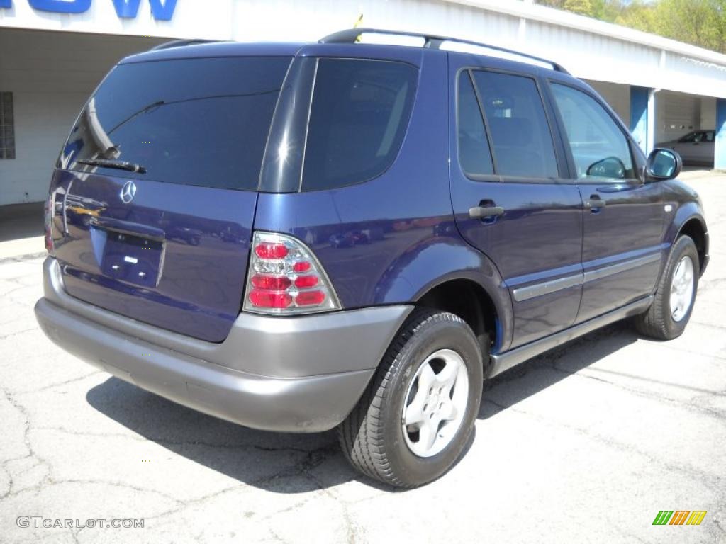 1999 ML 320 4Matic - Azure Blue Metallic / Grey photo #2
