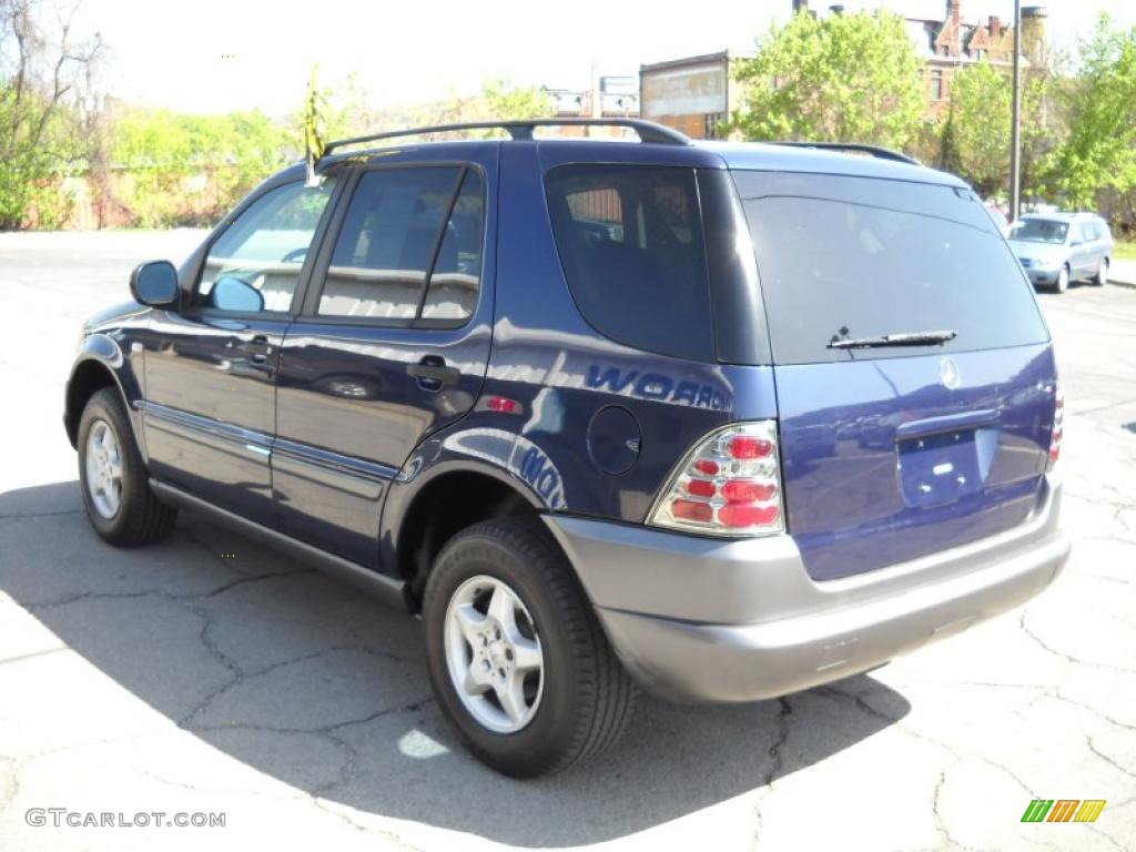 1999 ML 320 4Matic - Azure Blue Metallic / Grey photo #4