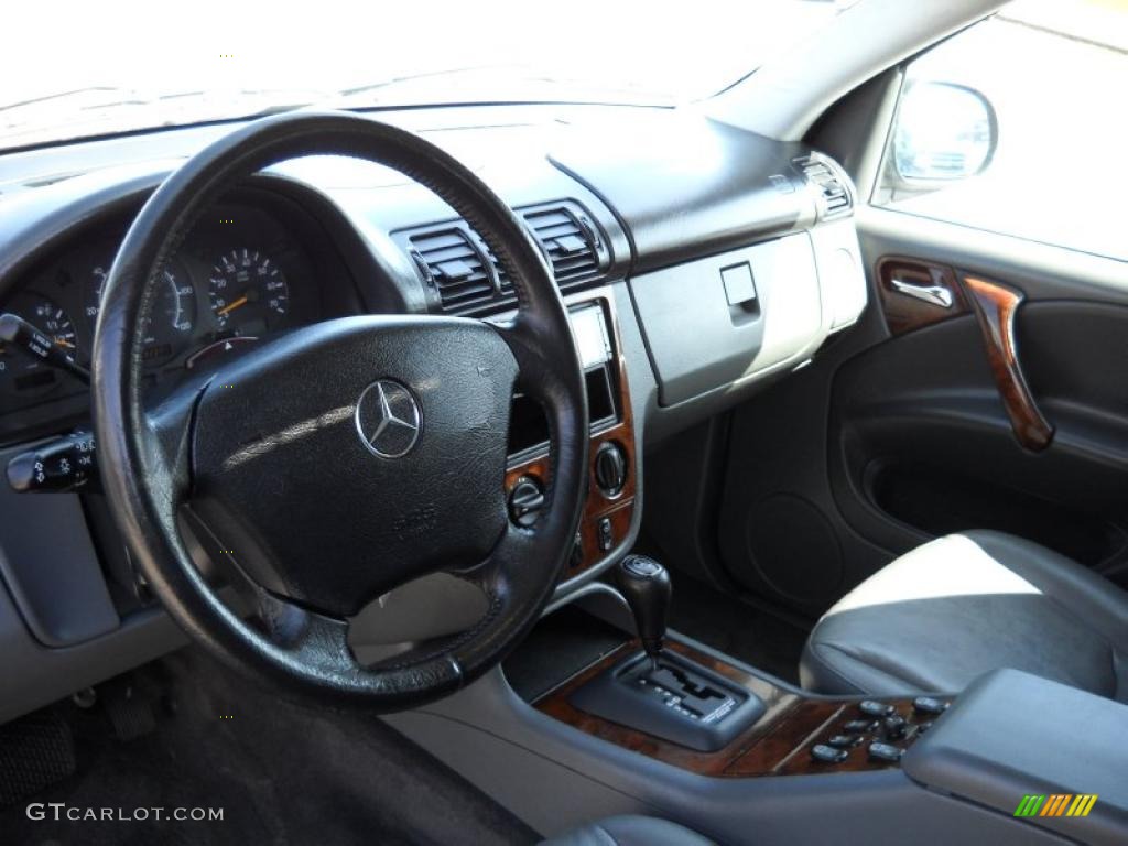 1999 ML 320 4Matic - Azure Blue Metallic / Grey photo #7