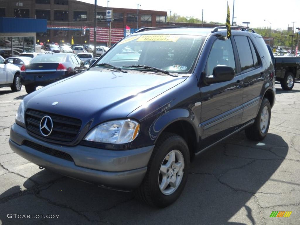 1999 ML 320 4Matic - Azure Blue Metallic / Grey photo #18