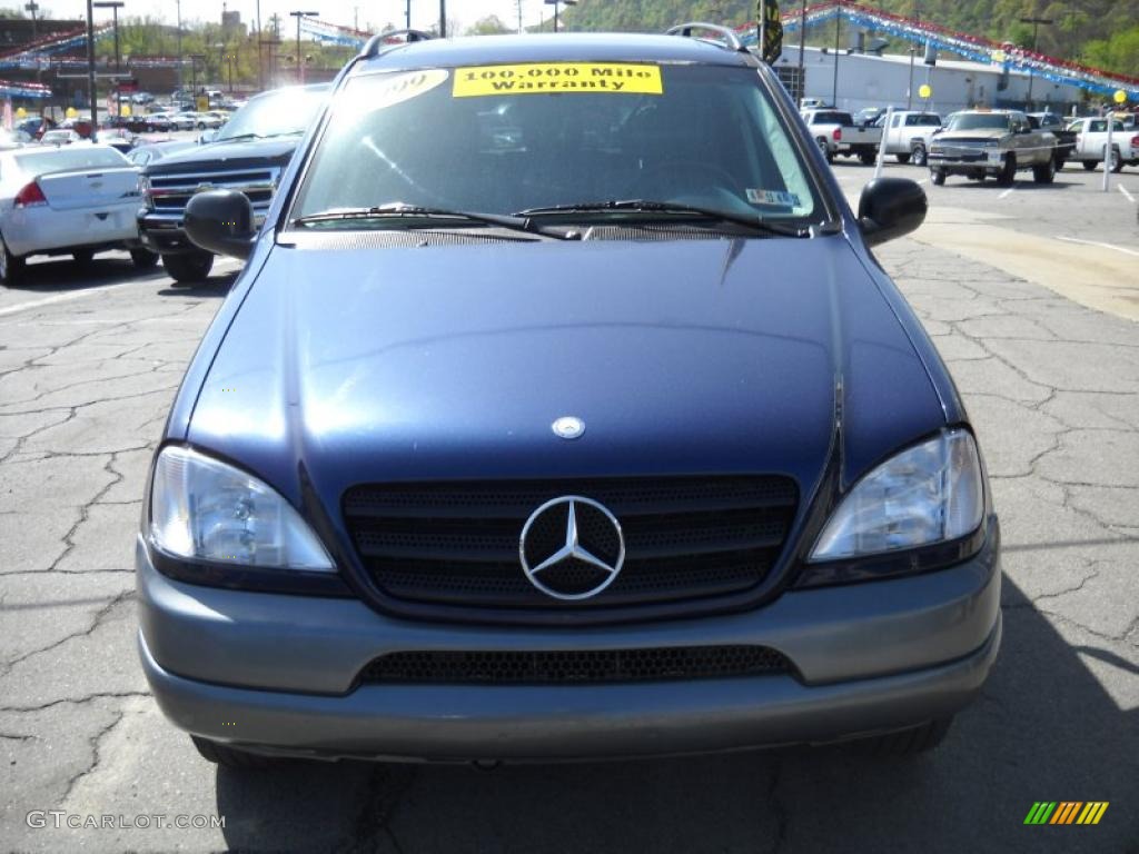 1999 ML 320 4Matic - Azure Blue Metallic / Grey photo #19