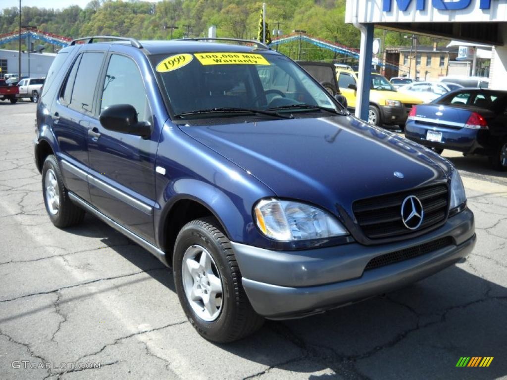 1999 ML 320 4Matic - Azure Blue Metallic / Grey photo #20