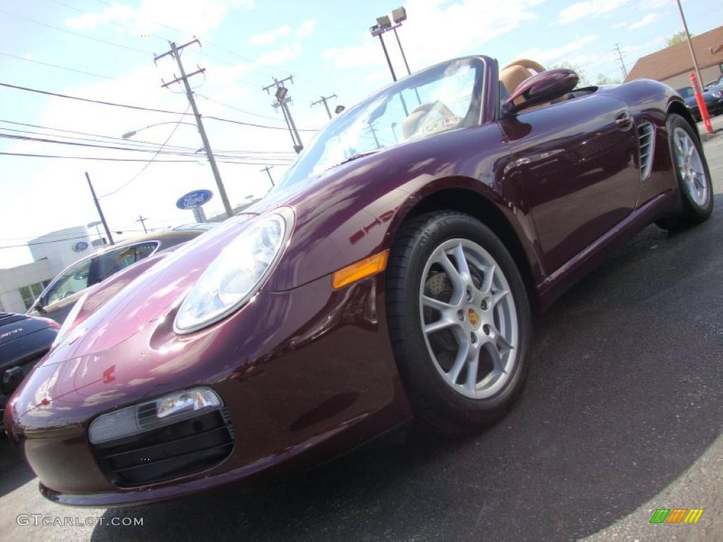 2006 Boxster  - Carmon Red Metallic / Sand Beige photo #1