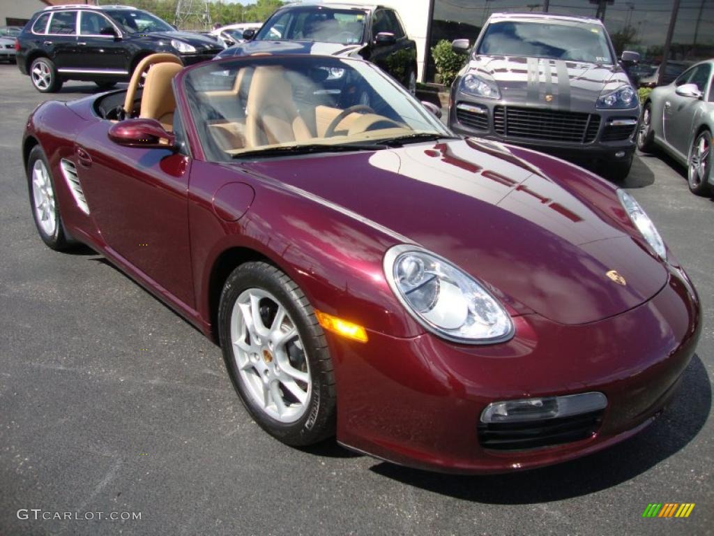 2006 Boxster  - Carmon Red Metallic / Sand Beige photo #4