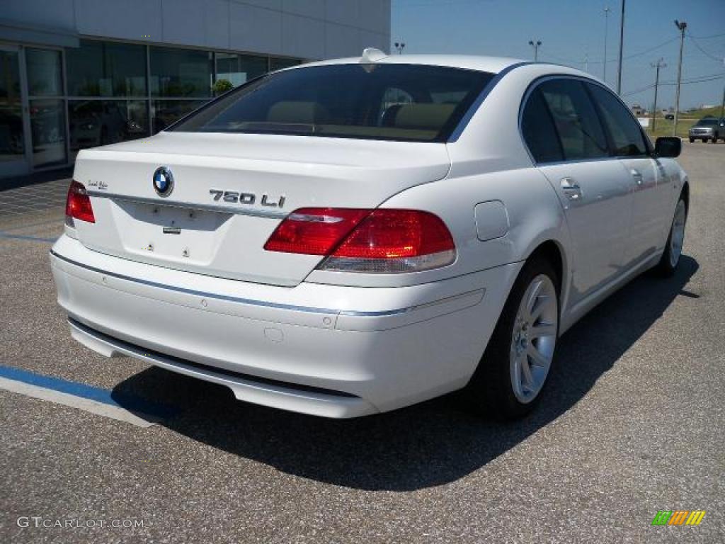2006 7 Series 750Li Sedan - Alpine White / Dark Beige/Beige III photo #4