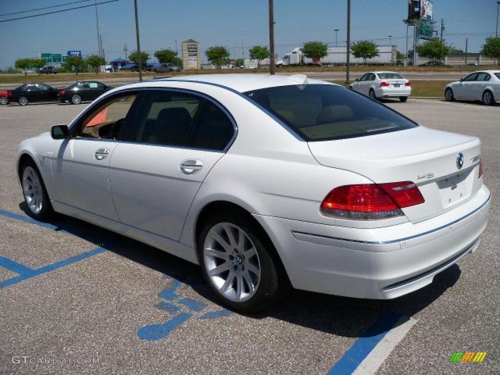 2006 7 Series 750Li Sedan - Alpine White / Dark Beige/Beige III photo #6