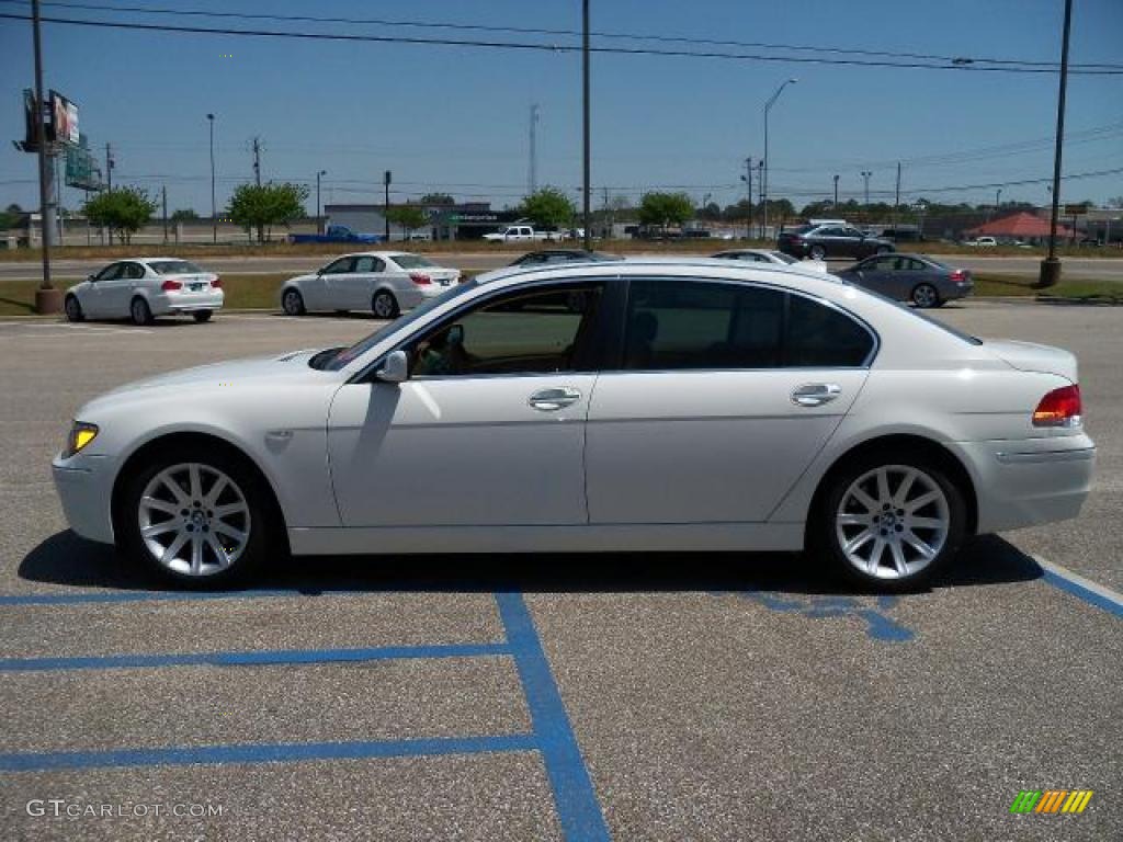 2006 7 Series 750Li Sedan - Alpine White / Dark Beige/Beige III photo #7