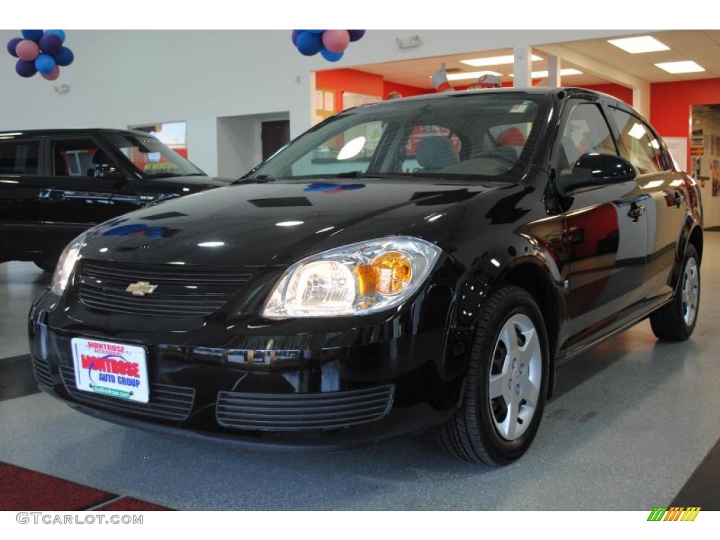 2007 Cobalt LT Sedan - Black / Gray photo #3