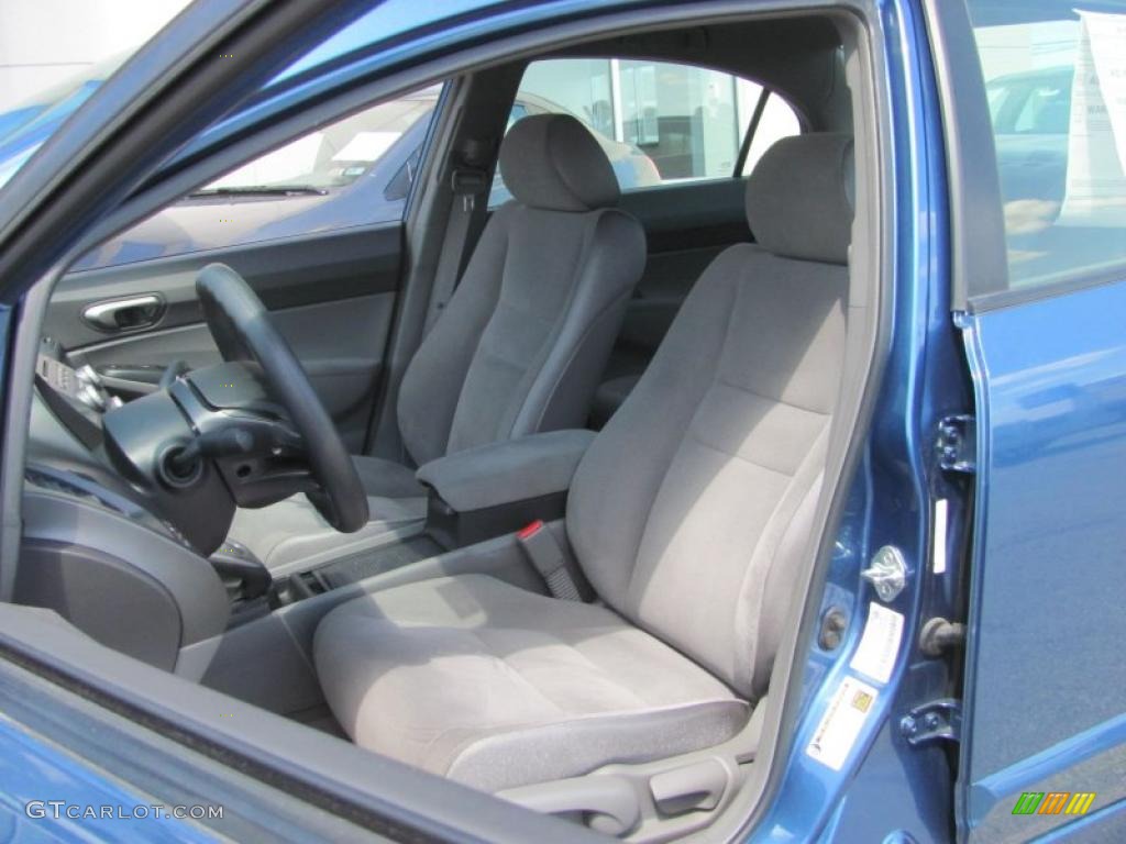 2007 Civic LX Sedan - Atomic Blue Metallic / Gray photo #8